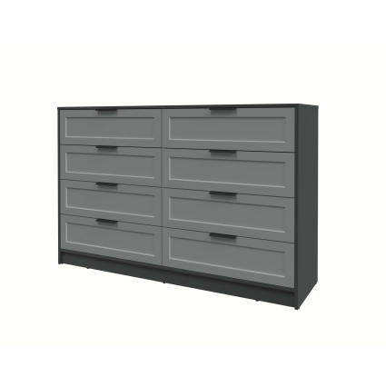 Kомод Тренд КТ-К157 (Антрацит ЛДСП/ Серый ЛМДФ) Ш1565 В1020 Г451